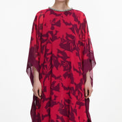 Pink floral kaftan
