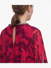 Pink floral kaftan