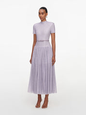 Lilac rhinestone midi dress