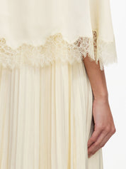 Yellow tie neck cape maxi dress