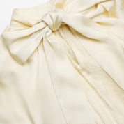 Yellow tie neck cape maxi dress