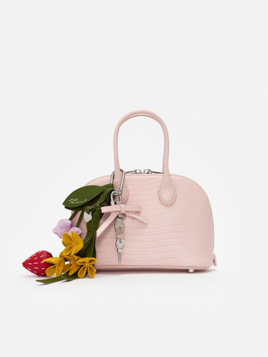 Lizard leather toast mini bag