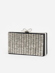 Silver chainmail clutch bag