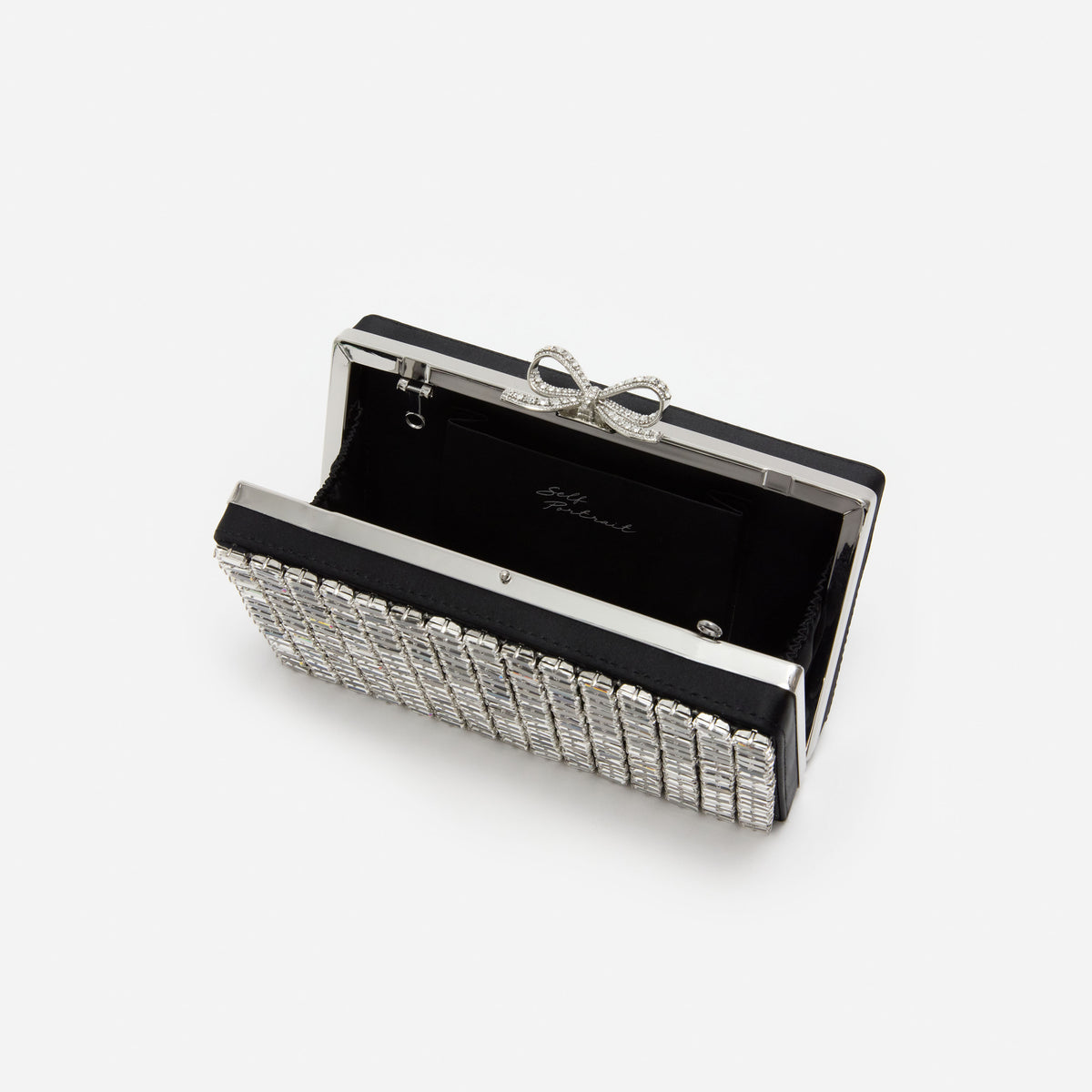 Silver chainmail clutch bag