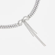 Double crystal bow choker
