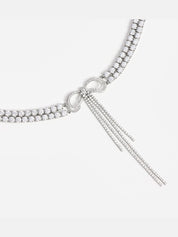 Double crystal bow choker