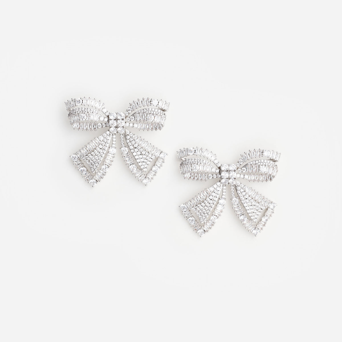 Crystal bow earrings