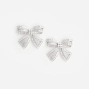 Crystal bow earrings