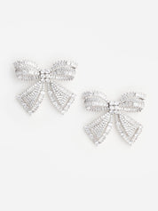 Crystal bow earrings