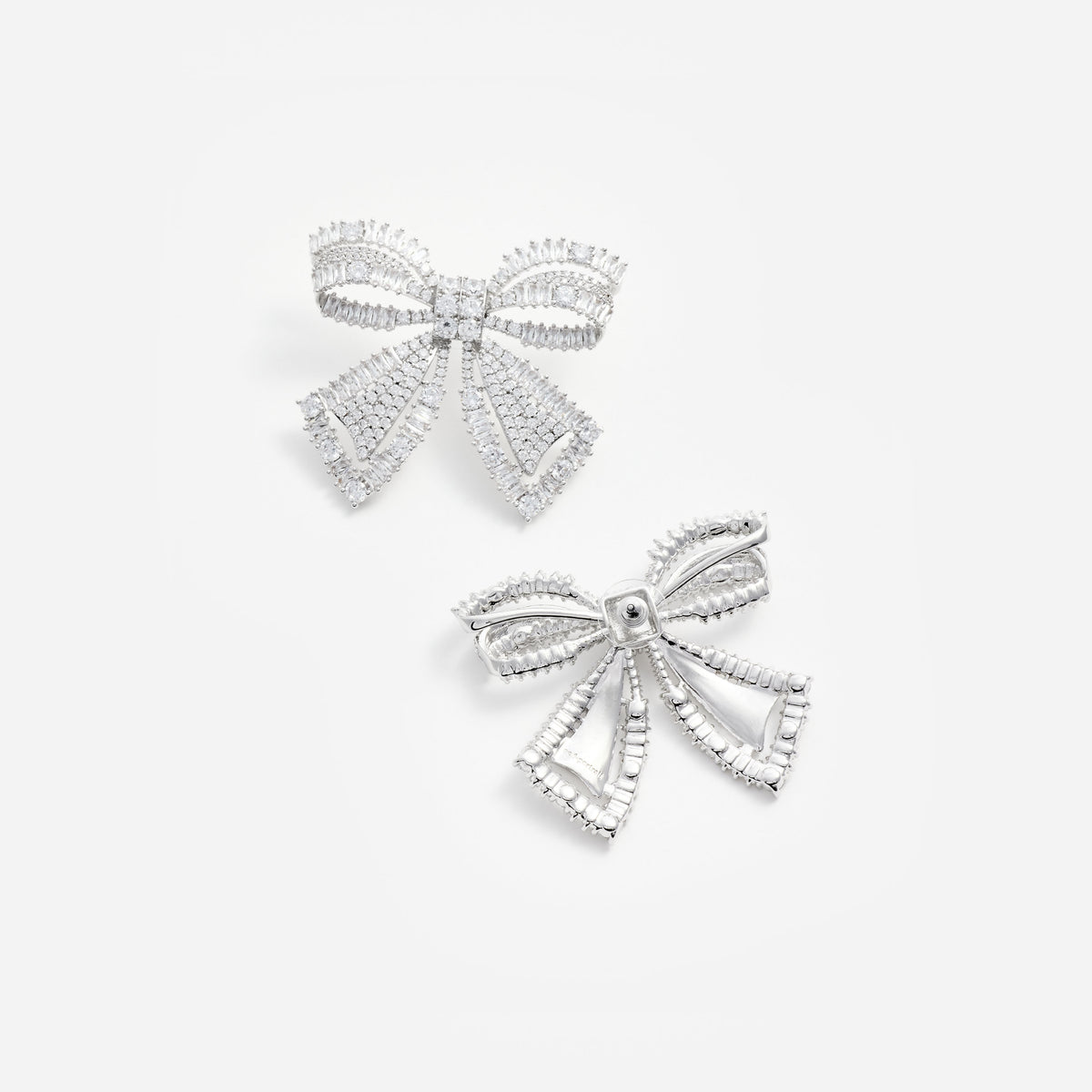 Crystal bow earrings