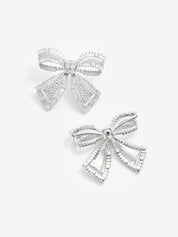 Crystal bow earrings
