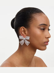 Crystal bow earrings
