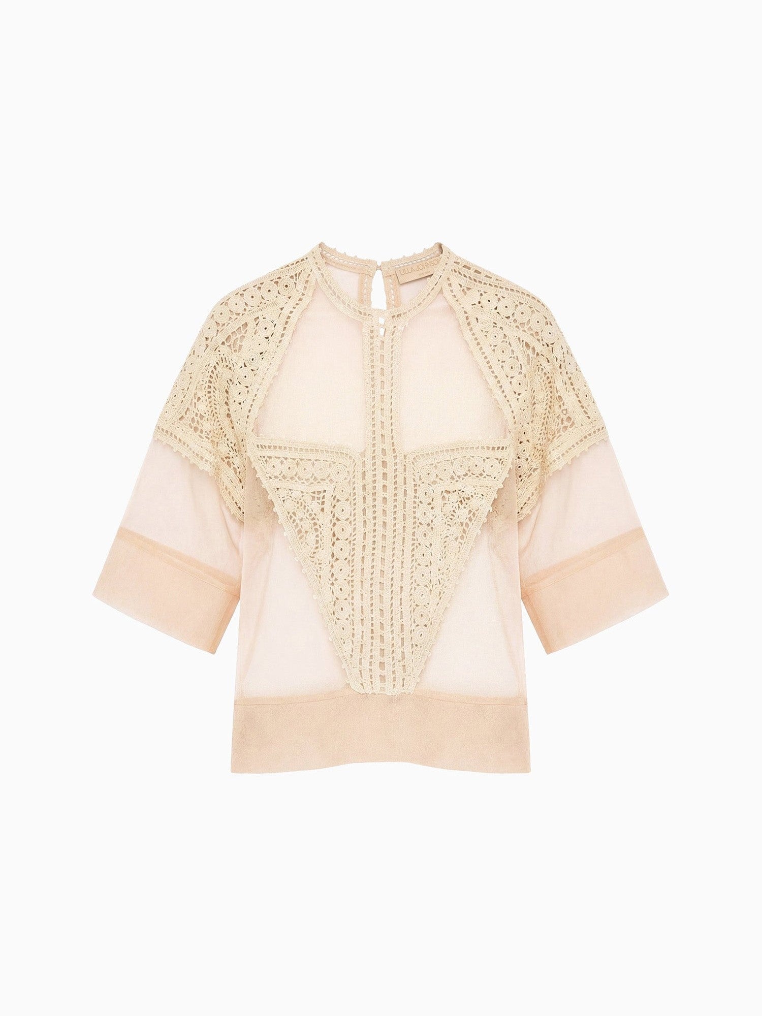 Tess crochet & tulle top