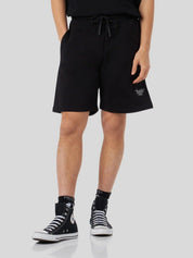 Black shorts with gotic logo