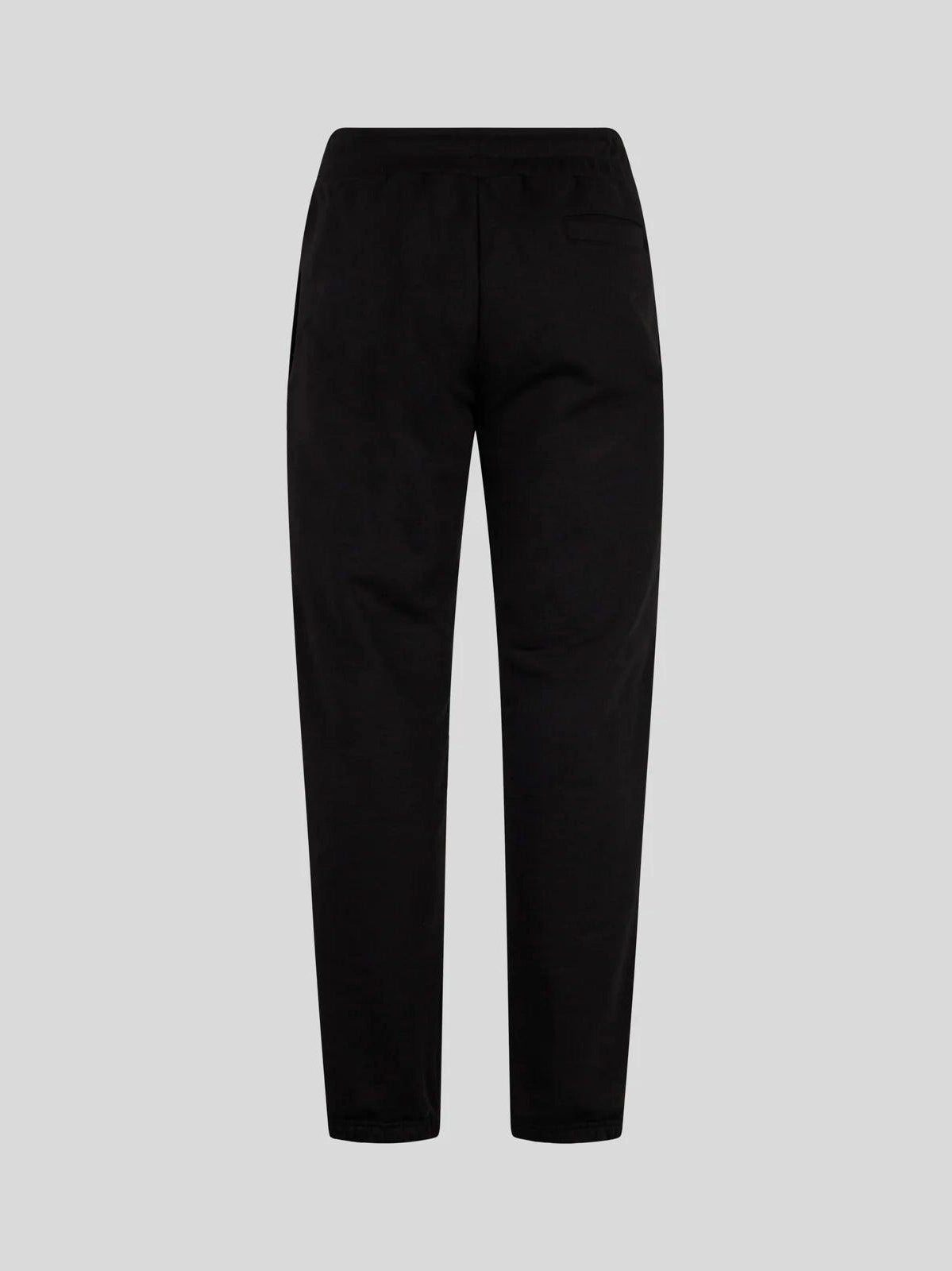 Black pants with embroidered gotic logo