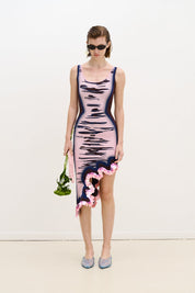 Robin reversible wavy dress with sequins