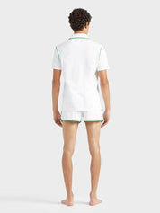 Men pique cotton polo vbq line