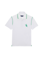 Men pique cotton polo vbq line