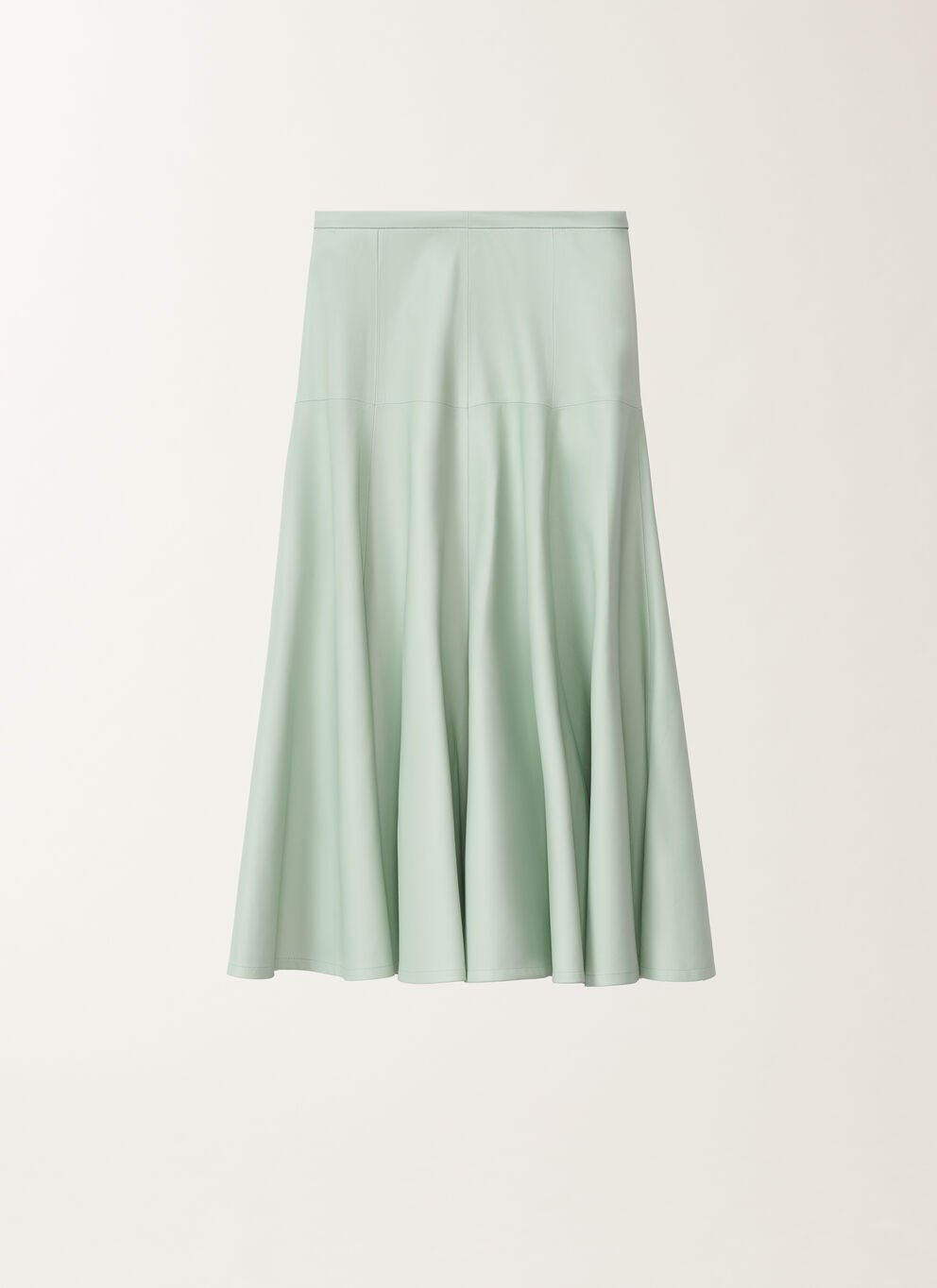 LUXURY LAMBSKIN MIDI SKIRT