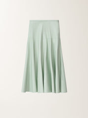 Luxury lambskin midi skirt