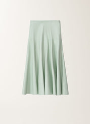 LUXURY LAMBSKIN MIDI SKIRT