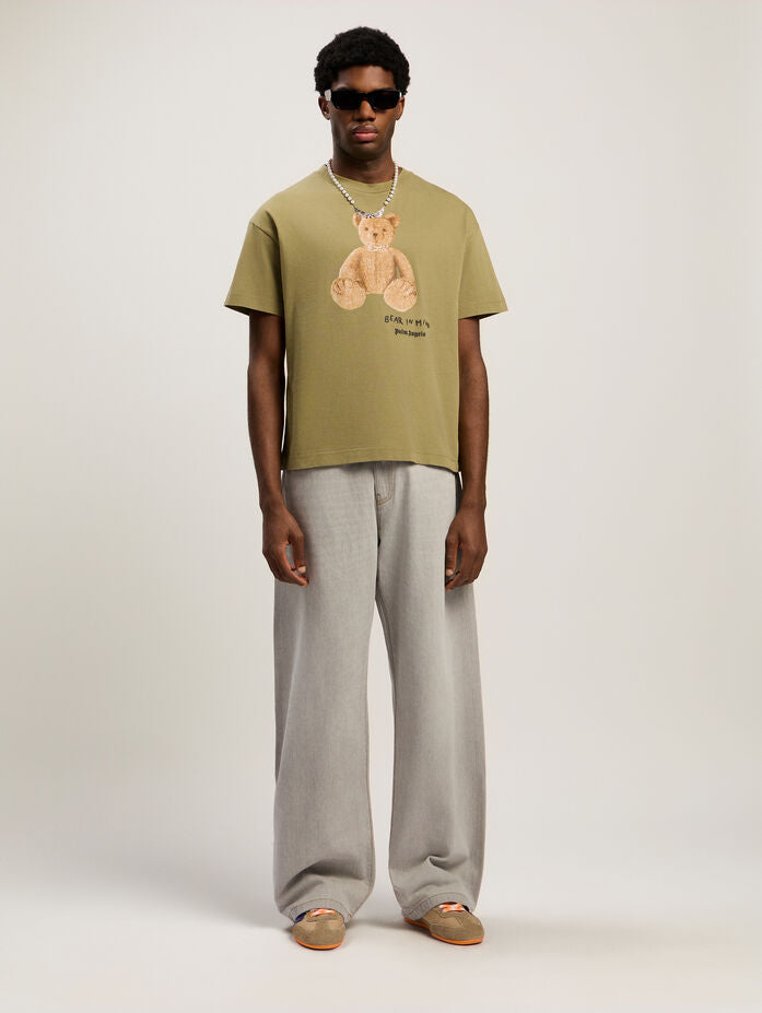 BEAR IN MIND REG TEE ARMY GREEN BROWN