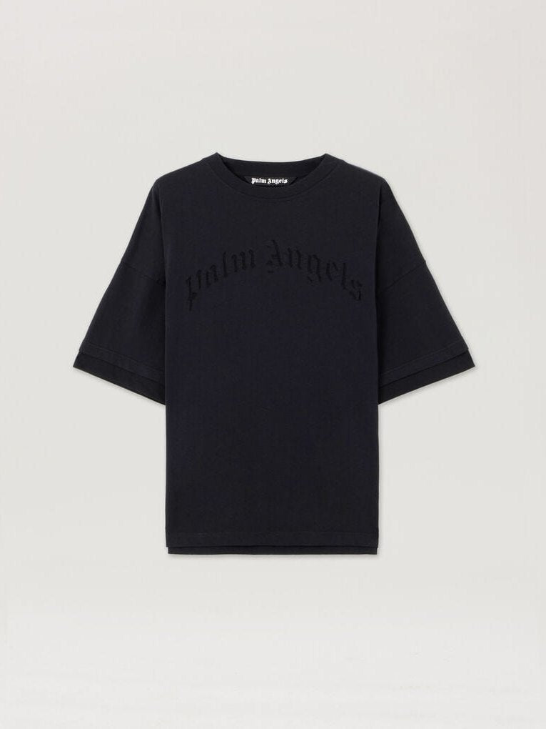 Curved Logo Loose Double T-Shirt