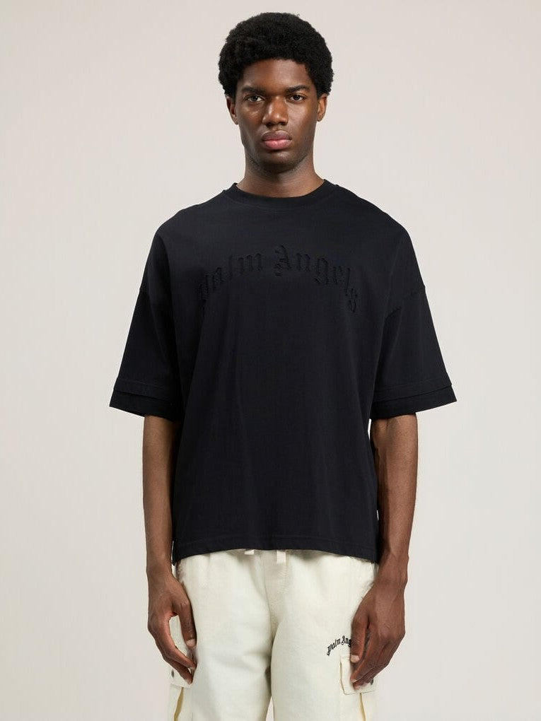 Curved Logo Loose Double T-Shirt
