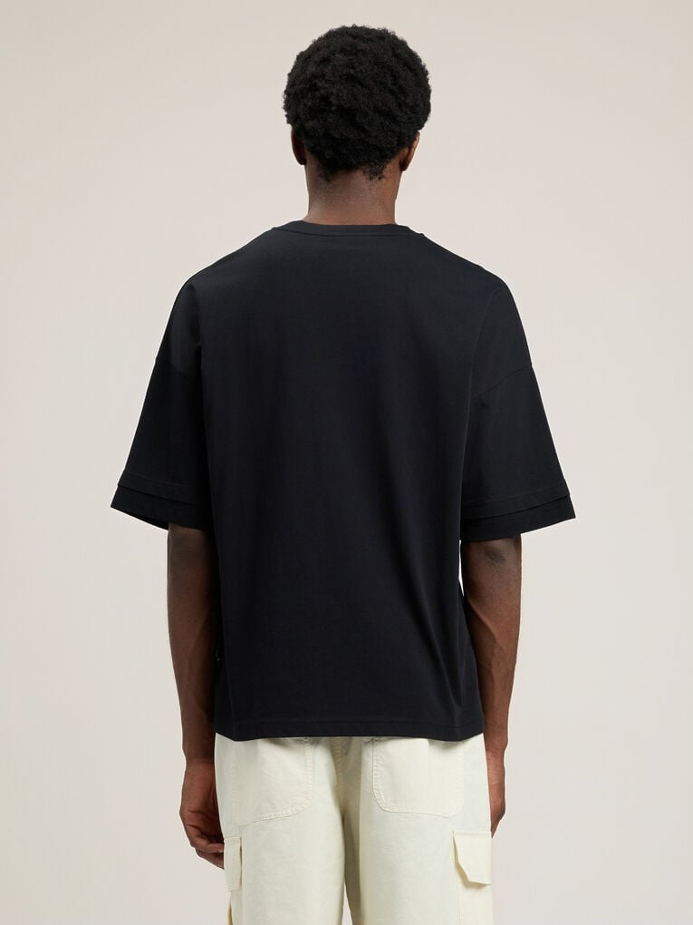 Curved Logo Loose Double T-Shirt