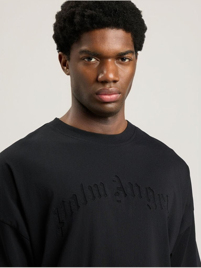 Curved Logo Loose Double T-Shirt