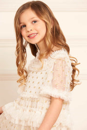 POLKA DOT SMOCKED KIDS DRESS