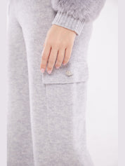 Cargo pant with button detail in fog