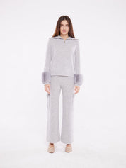 Cargo pant with button detail in fog