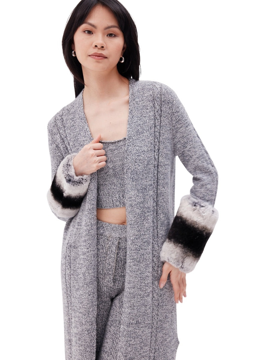 The long cuff cardigan in ink