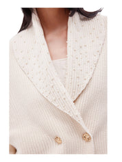 The oversized cross over cardigan in meringue