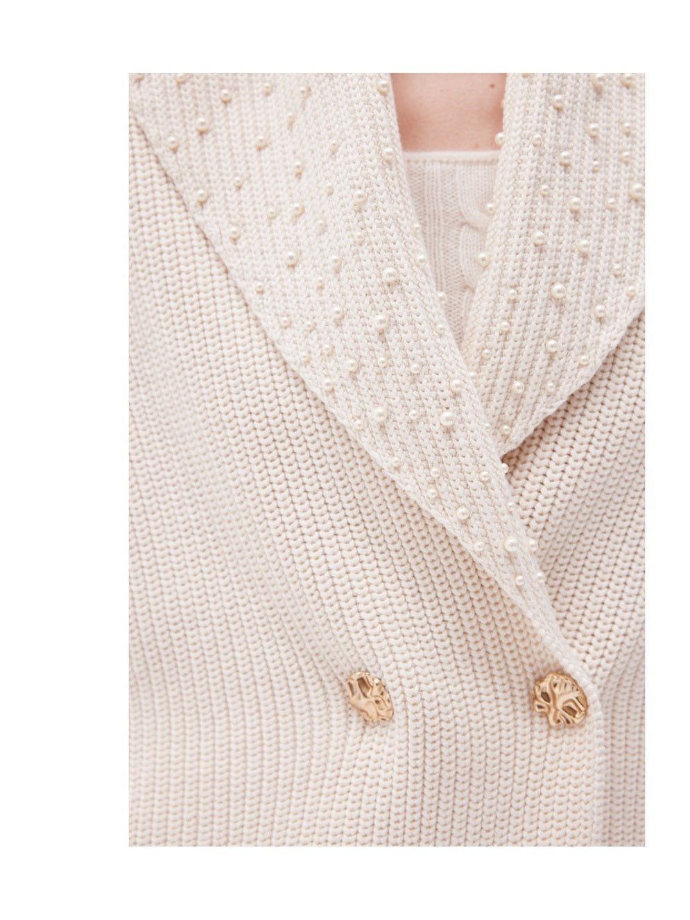The oversized cross over cardigan in meringue