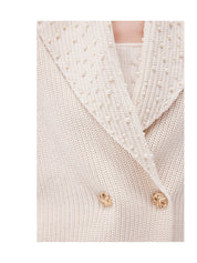 The oversized cross over cardigan in meringue