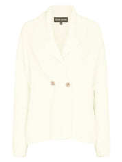 The oversized cross over cardigan in meringue