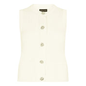 The button-down gilet in meringue