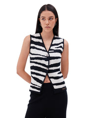 The gilet in zebra