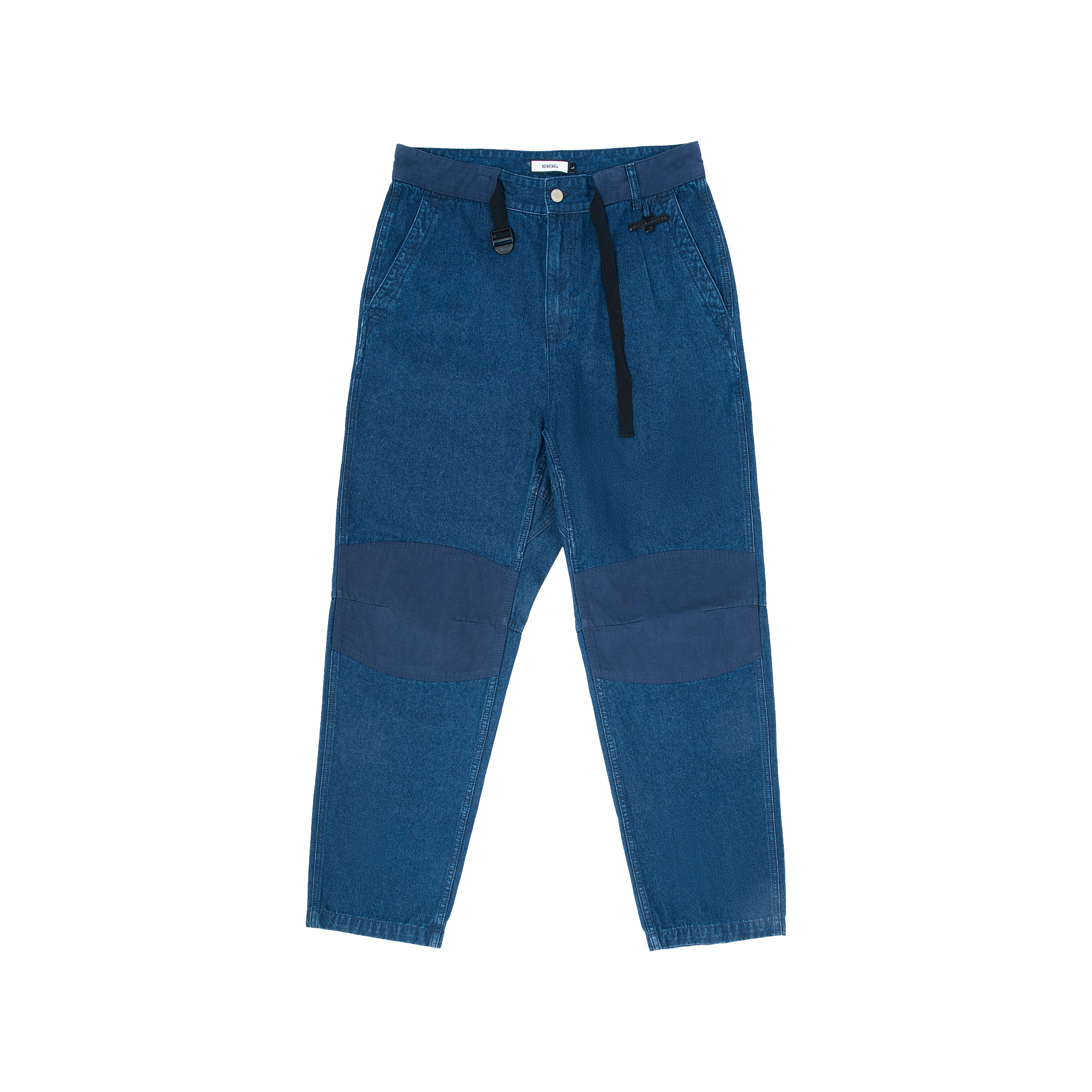 DENIM CARGO PANTS - BLUE