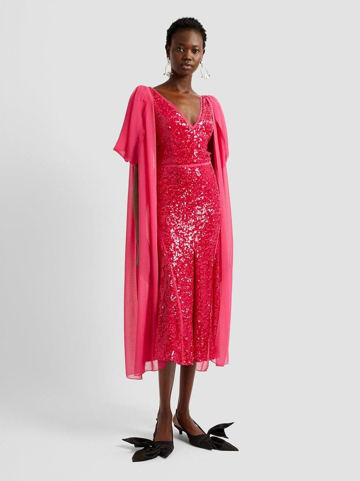 Draped shoulder midi dress v neck with draped shoulder detail midi dress