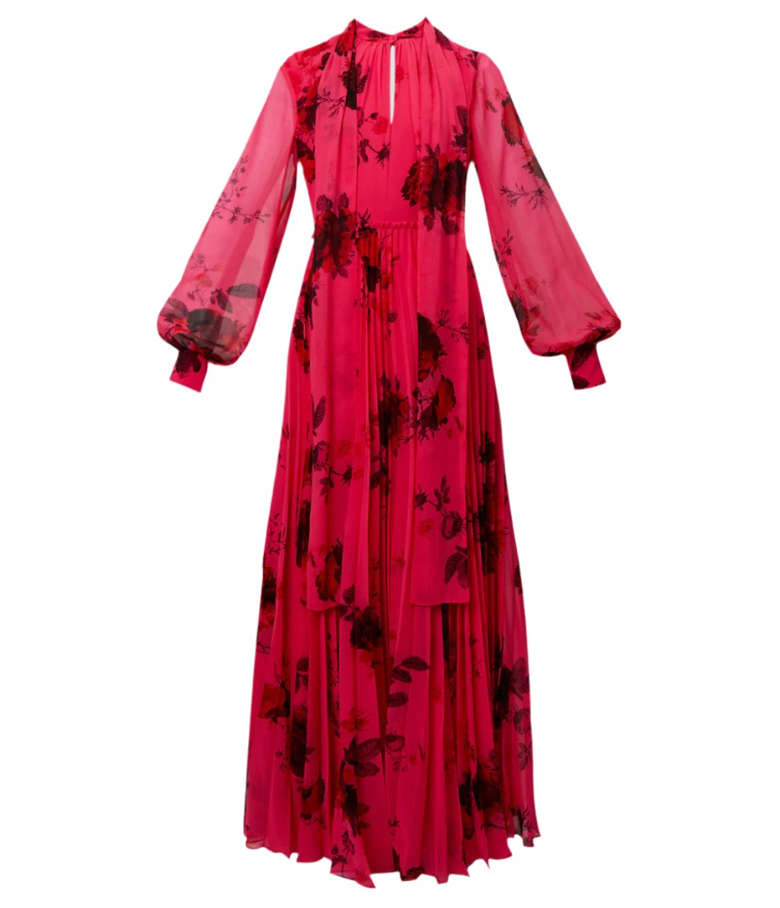 Blouson Sleeve Gown BLOUSON SLEEVE WITH NECK TIE GOWN