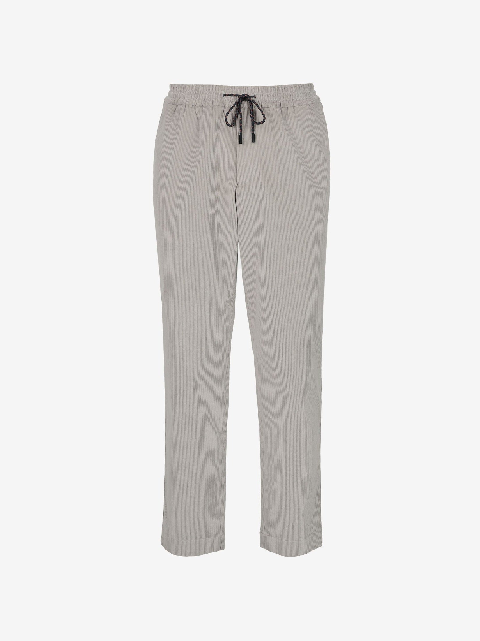 Cotton corduroy drawstring trousers