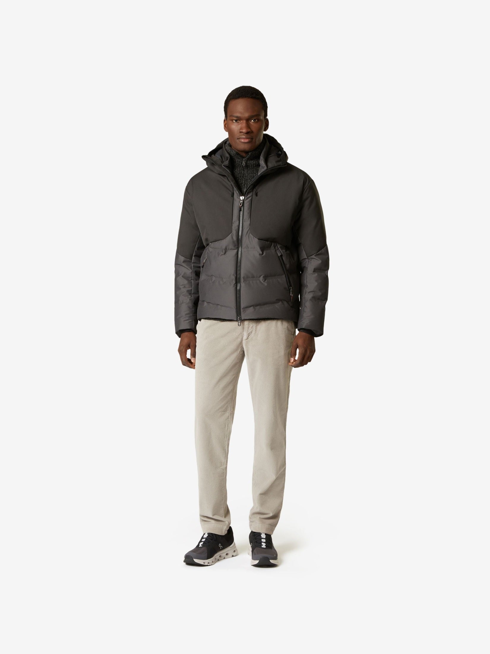 Cotton corduroy drawstring trousers