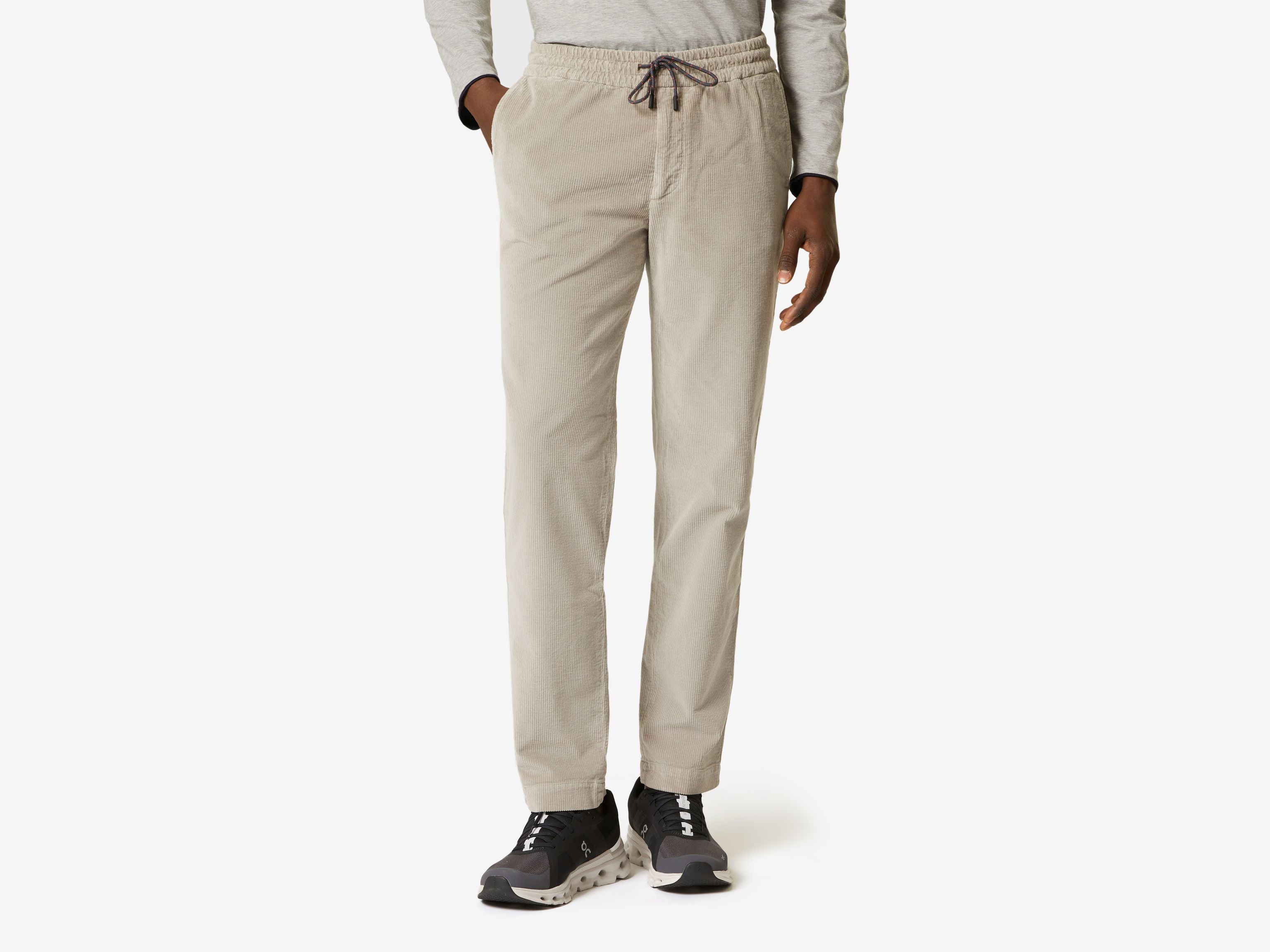 COTTON CORDUROY DRAWSTRING TROUSERS