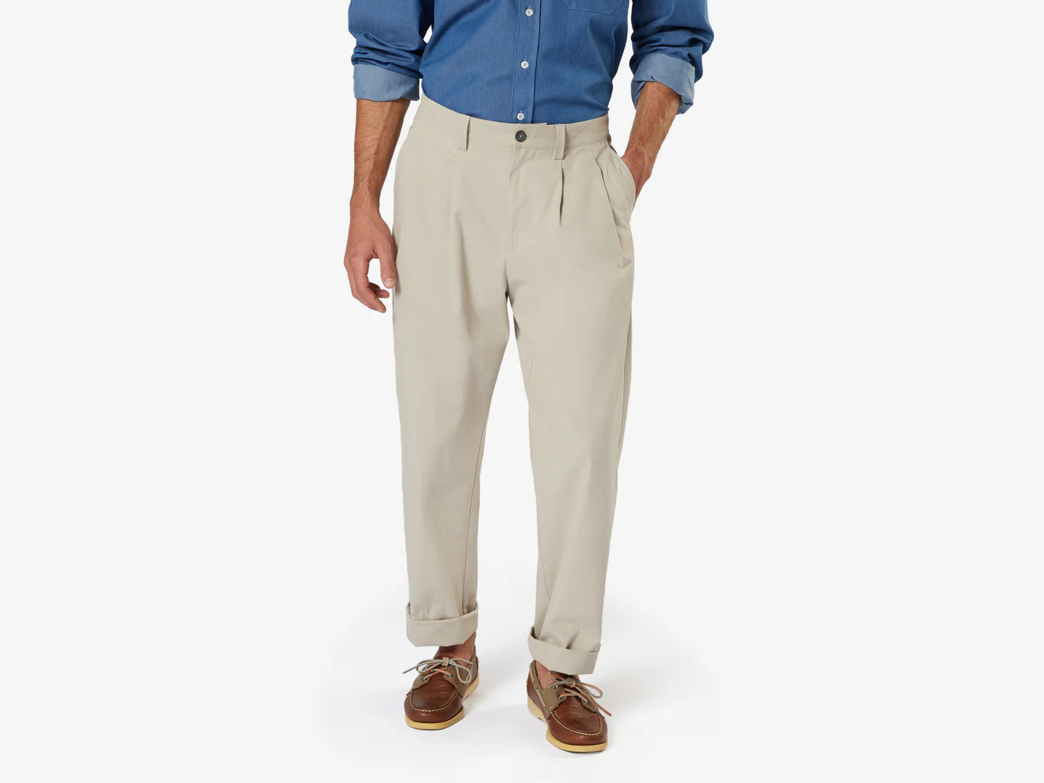 COTTON WIDE FIT PANTS