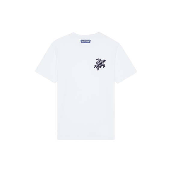 Vilebrequin Men’s Organic Cotton T-shirt – Embroidered Turtle