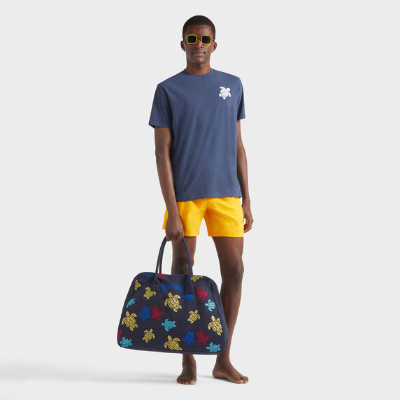 Vilebrequin Men’s Organic Cotton T-shirt – Embroidered Turtle Edition