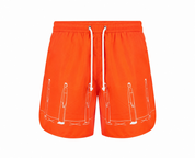 Orange swim shorts